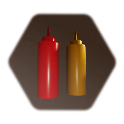 Mustard and Ketchup Bottles