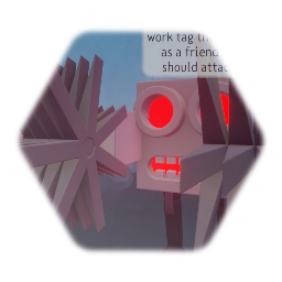 Enemy cartoon saw blade robot