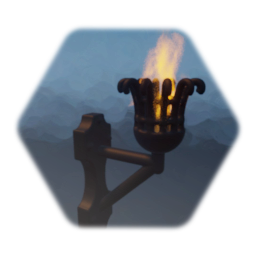 Medieval castle torch