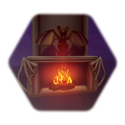 Bat Winged Fireplace