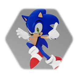 Extremely lazy cel shaded sonic