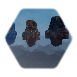 Egypt Pharaoh Bust Statues - Painted and Unpainted