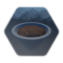 Warm Grey Plant Pot w/Dirt (add your own plant)