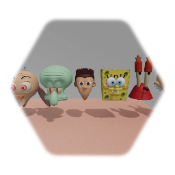 Figurine Nerd and Sp0ng and sguaug and karb and rock and r3N