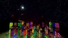 Lit Up City At Dark (Audio-Visual)