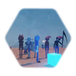 Characters from Just shapes and beats