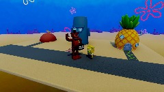 Freddy fazbear tries to sell Spongebob insurance again