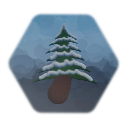 Snow Covered Pine Tree Cutout