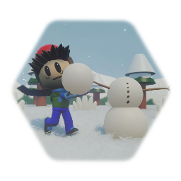 Vitor with Christmas clothe