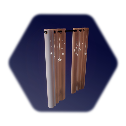 Nursery Curtains - Pink with Star & Moon Cut Outs