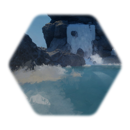 Waterfall & Rock model asset