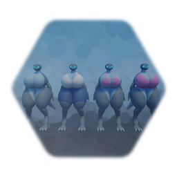 Seria the lizard (4 clothing options)