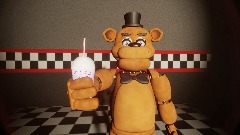 Freddy fazbear drinks the Grimace shake