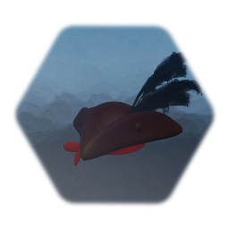 Brown feathered pirate hat