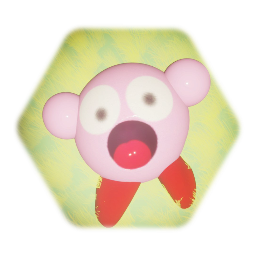 Kirby but shes trying to not scream