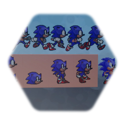 2D Sonic Sprites Painted
