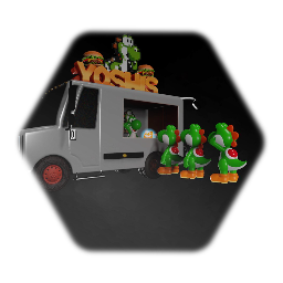 Yoshi's Food Truck and Dash Food Bag - Mario Kart Gold