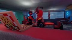 Devin.exe x Rosollena - Eating Pizza together