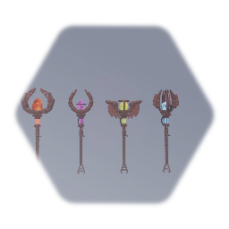 Tip's Origins Prototype Staffs WIP