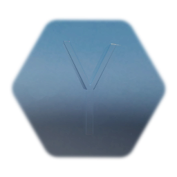 "Y" (one block) metal letter