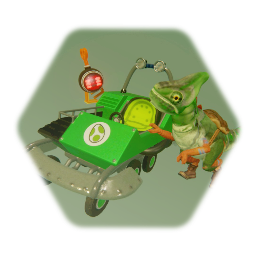 Real Yoshi (with driveable kart)
