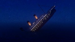 Titanic sinking animation the split