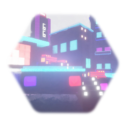 Neon City Backdrop Building Kit 1