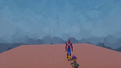 Un Enfant et son canard rencontre Spider-Man