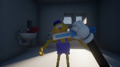 Tony the clock brush's yellow guy's teeth