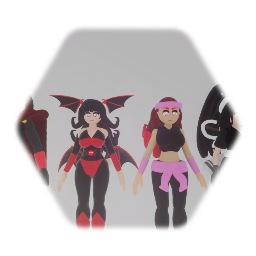 Wedneshannah,Van Addams,and Mayron (Creepypasta and I.M.P Suit)