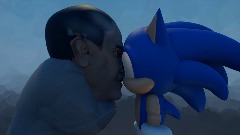Sonic and Obama kissing
