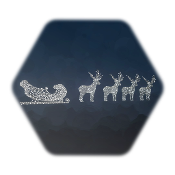 Slay and Reindeer Lights Christmas Decoration