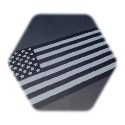 American Flag (Black & White, Monochrome)