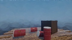 Explosive barrel with crate