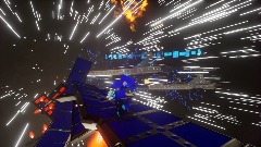 Sonic escaping the Death Egg