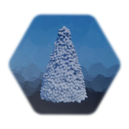 Snow-encased Evergreen Tree