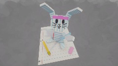 Tear the paper bunny