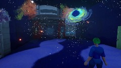 Cinema building in space room