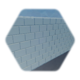Completely white brick wall
