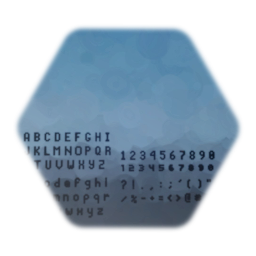 Low thermo pixel font characters