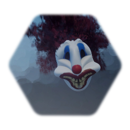 Evil clown head