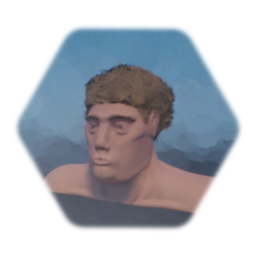 Human torso with hair