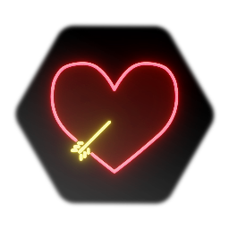 Neon Arrow & Red Heart