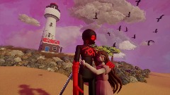 Devin.exe and Sally - Hangout in Lighthouse Beach Scene