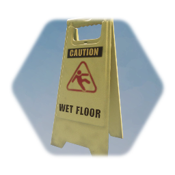 CAUTION - WET FLOOR Sign (Version B - Dirty)
