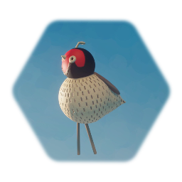 Wood midcentury quail