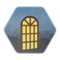 8 block window or door (1 wide arch + 6 squares) - double sided