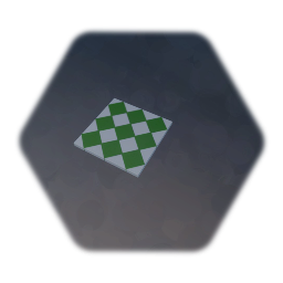 Flooring - Green & White Diagonal Checkerboard