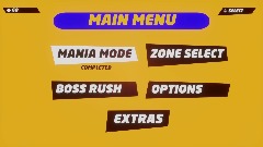 Sonic Mania Main Menu