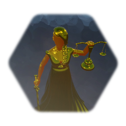 Blind justice statue